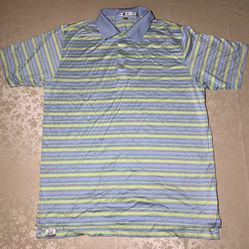 Peter Millar Green /Blue  Polo Shirt Men’s Size L