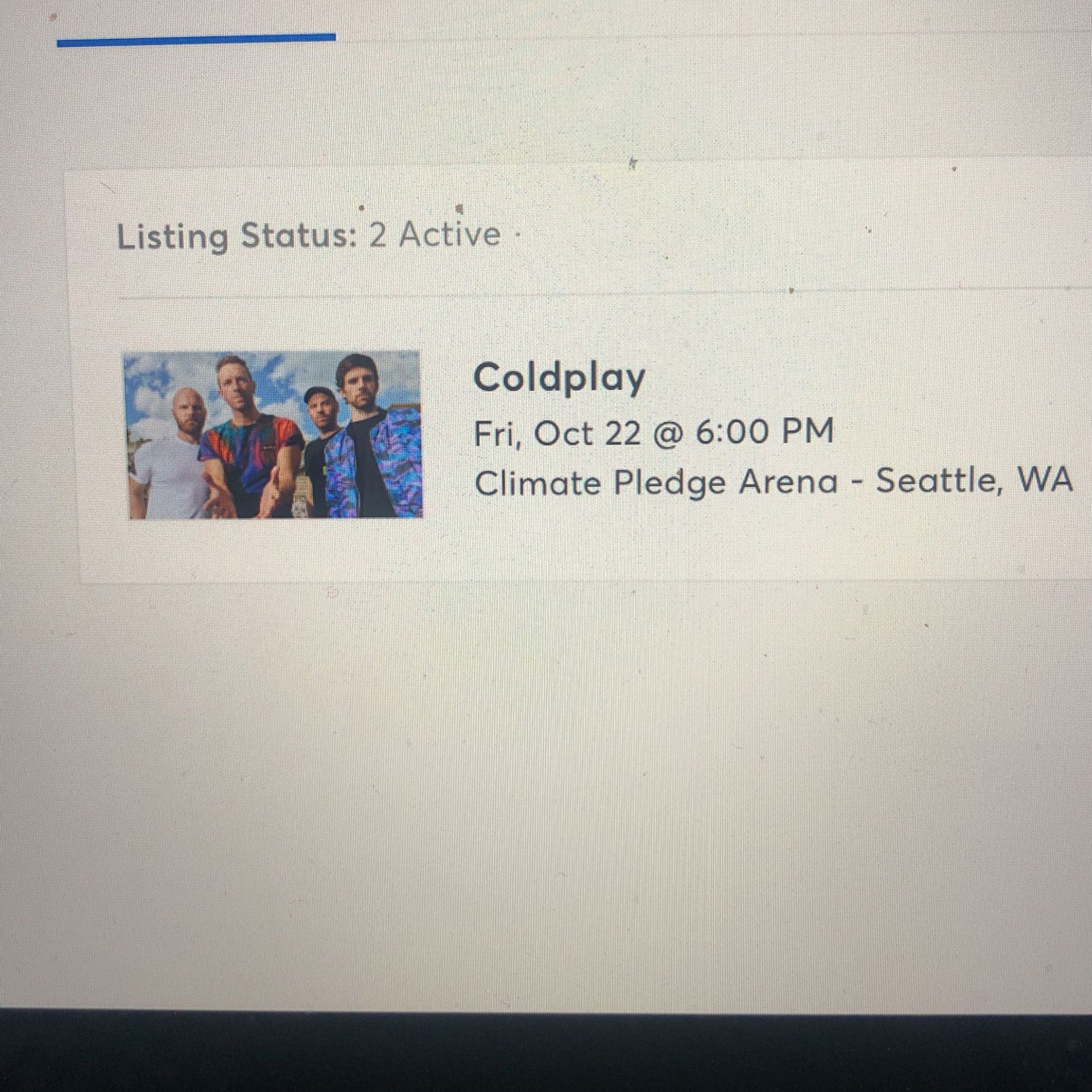 Coldplay Tickets For 10/22 40% Off