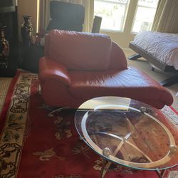 Glass Table with Elegant Chrome Base Legs 