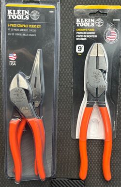 Klein Tools Pliers Set – 2-Piece Kit + Lineman's Pliers