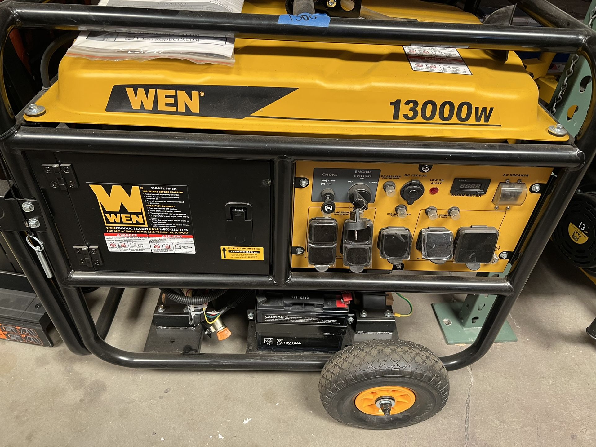 WEN 5613K 13000-Watt Portable Standby Generator