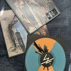 Sleeping with Sirens - SIGNED insert - Complete Collapse - Elec Blue & Orange