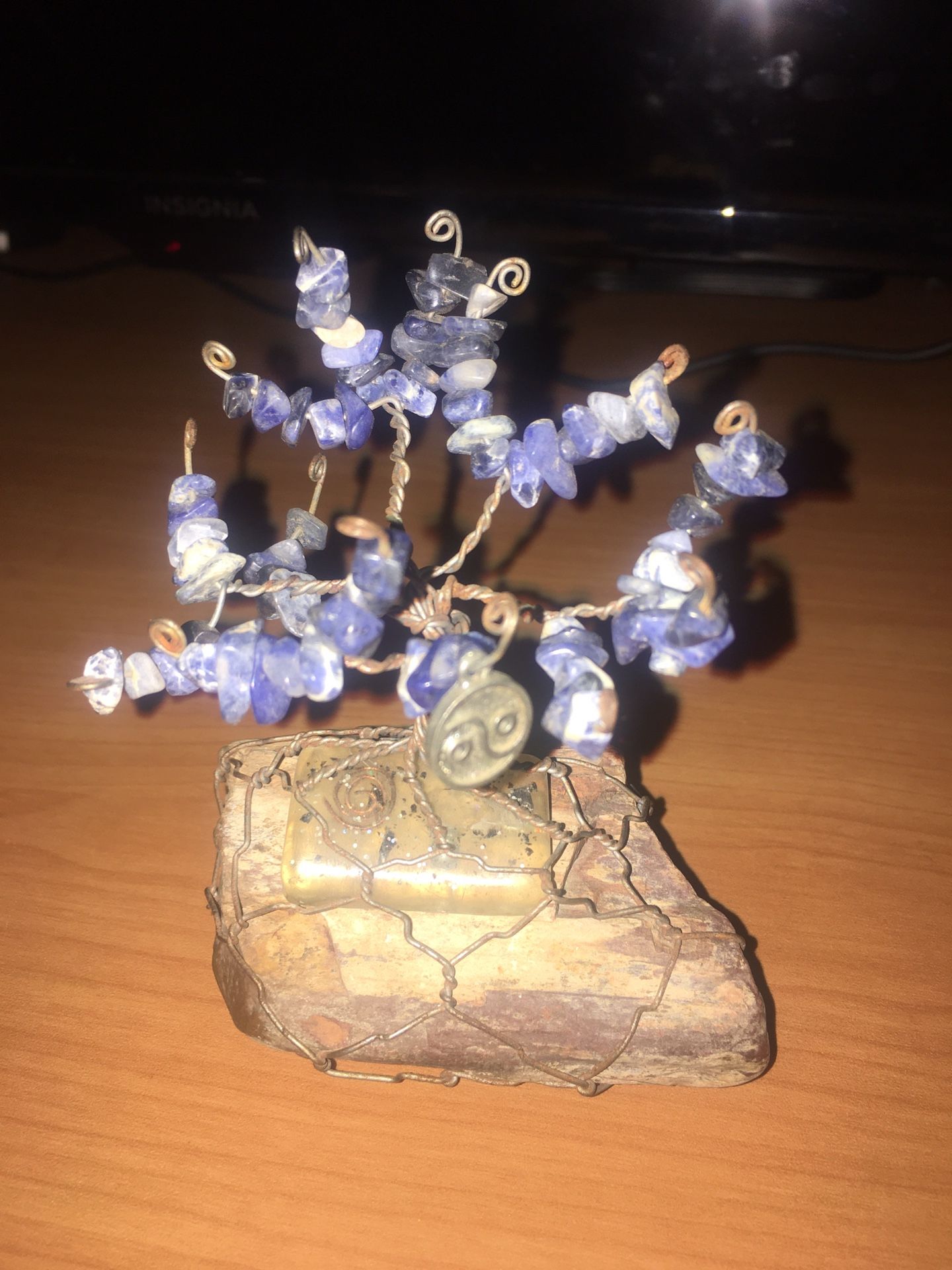 Wire Wrapped Crystal Tree - Blue