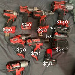 Milwuakee Drills And Impacts 