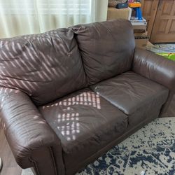 All Leather Loveseat 