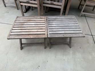Teak foldable Side Tables Set of 2