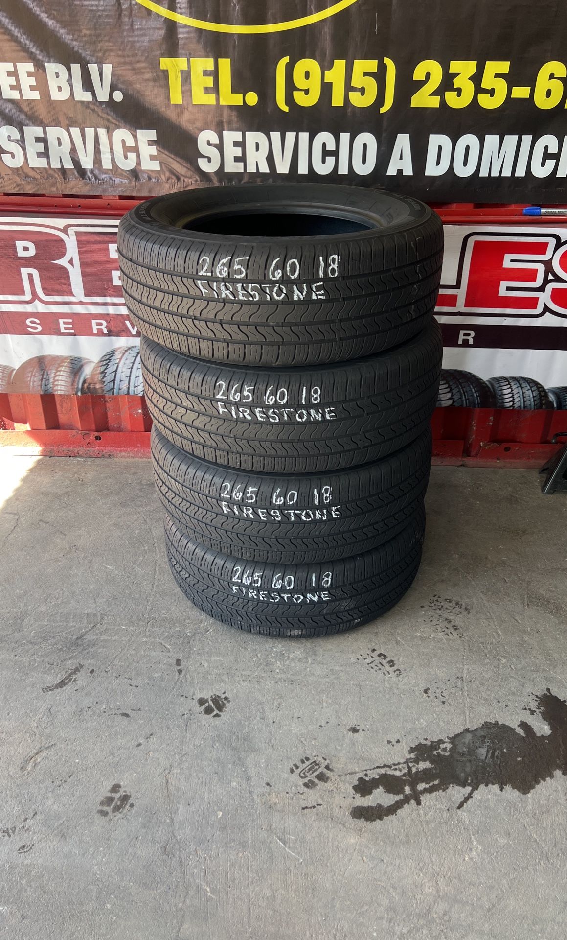 Set Of 4 Tires 265/60R18 Firestone