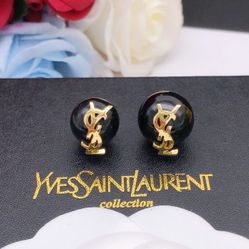 Saint Laurent Small Pearl Stud Earrings