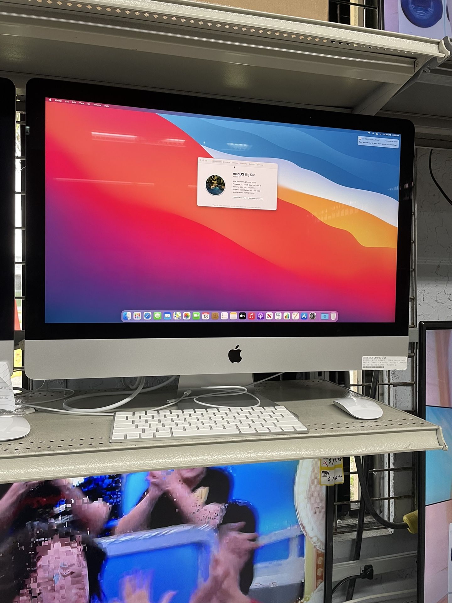 Apple iMac Computer 27” Yes. 2020 i5 8gb Memory 256gb SSD for Sale in ...