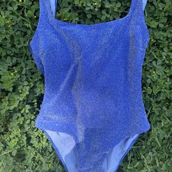 One Piece Blue Bathing Suit