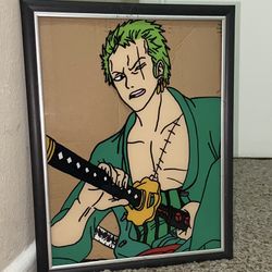Glass Anime Painting One Piece LOCATED IN COVINA