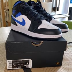 Jordan 1 Mid Gs Game Royal Size 6.5y Ds