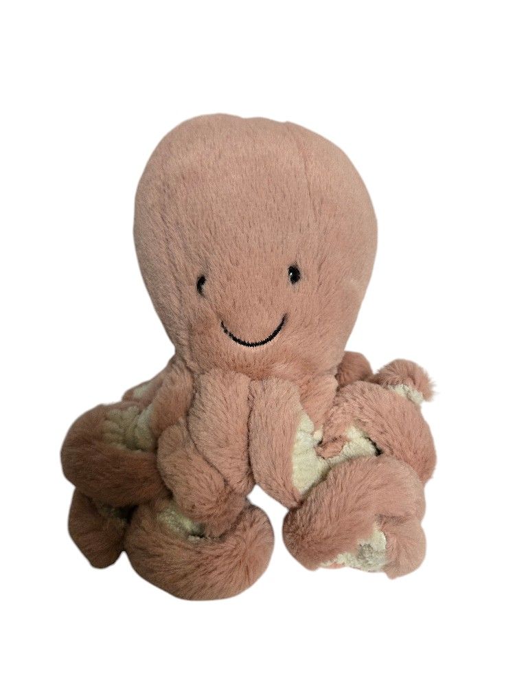 Jellycat London stuffed pink Octopus Soft 6" Little Odell Plush
