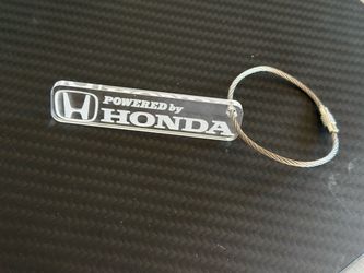 POWERED BY HONDA VTEC FK8 FL5 EF EG EK JDM DC9 acrylic laser etch keychain JDM