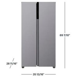 Fridge Frigidaire - 21.4 Cu. Ft. Side-by-Side Counter-Depth Refrigerator with Fresh Storage Crispers Drawer - Fingerprint-Resistant Stainless Steel Lo