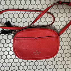 KATE SPADE CORAL Red Shoulder Camera Bag   …Bag ..NEW!