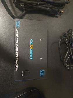 Camgeet 2x2 DP+HD KVM Switch 2 PC 2 Monitors