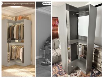 NEW WAYFAIR 32'' W Corner Closet System (80” Tall)