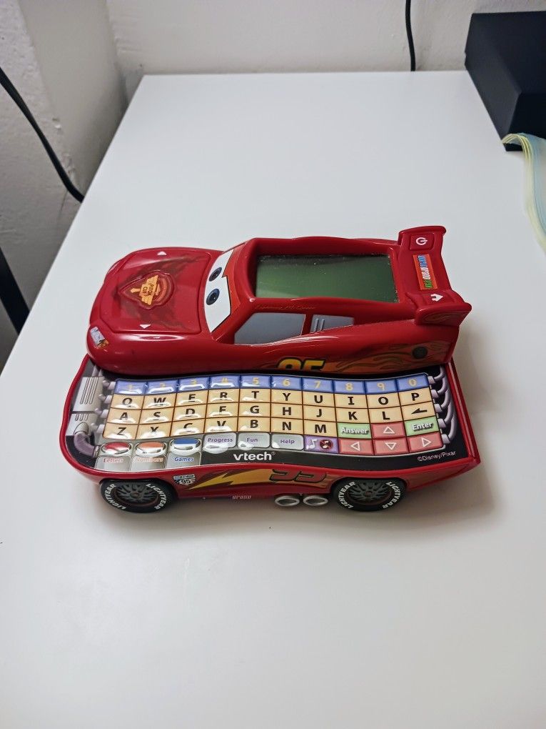 Disney pixar buzz lightyear vtech race car learning car for kids.
Like New.
Batteries included.
Only 30 dollars.
Incredible deal.
