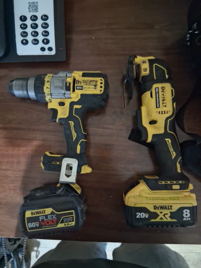 Dewalt Multi Tool And Hammer Drill W/batteries