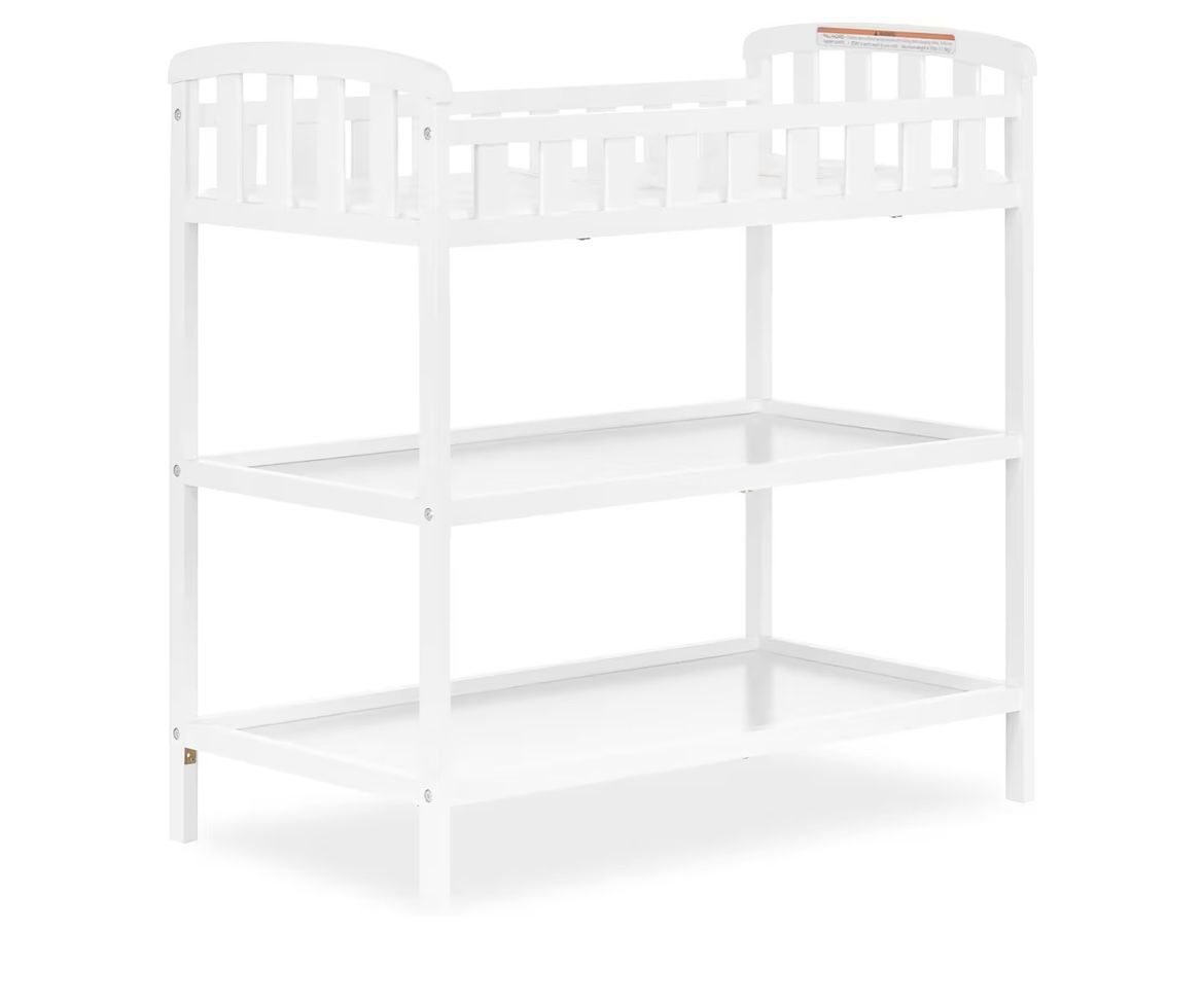 Brand New Dream On Me Emily Changing Table – White, Solid Wood with Pad