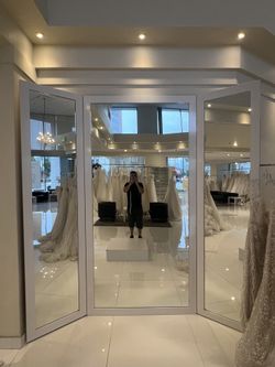 8 ft tall by 8ft wide Professional tri-fold mirrors from a 5 star Bridal Shop (3 In Stock)