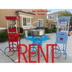 Snow Cone Machine  / Cotton Candy Machine / Popcorn Machine 