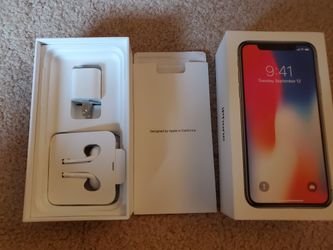 iPhone x 256gb box with earphones. No phone