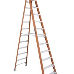 LOUISVILLE LADDER 12-FOOT FIBERGLASS STEP LADDER, TYPE IA, 300-POUND LOAD CAPACITY, FS1512