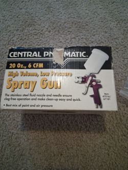 Central Pneumatic HVLP Spray Gun 20 Oz 6 CFM