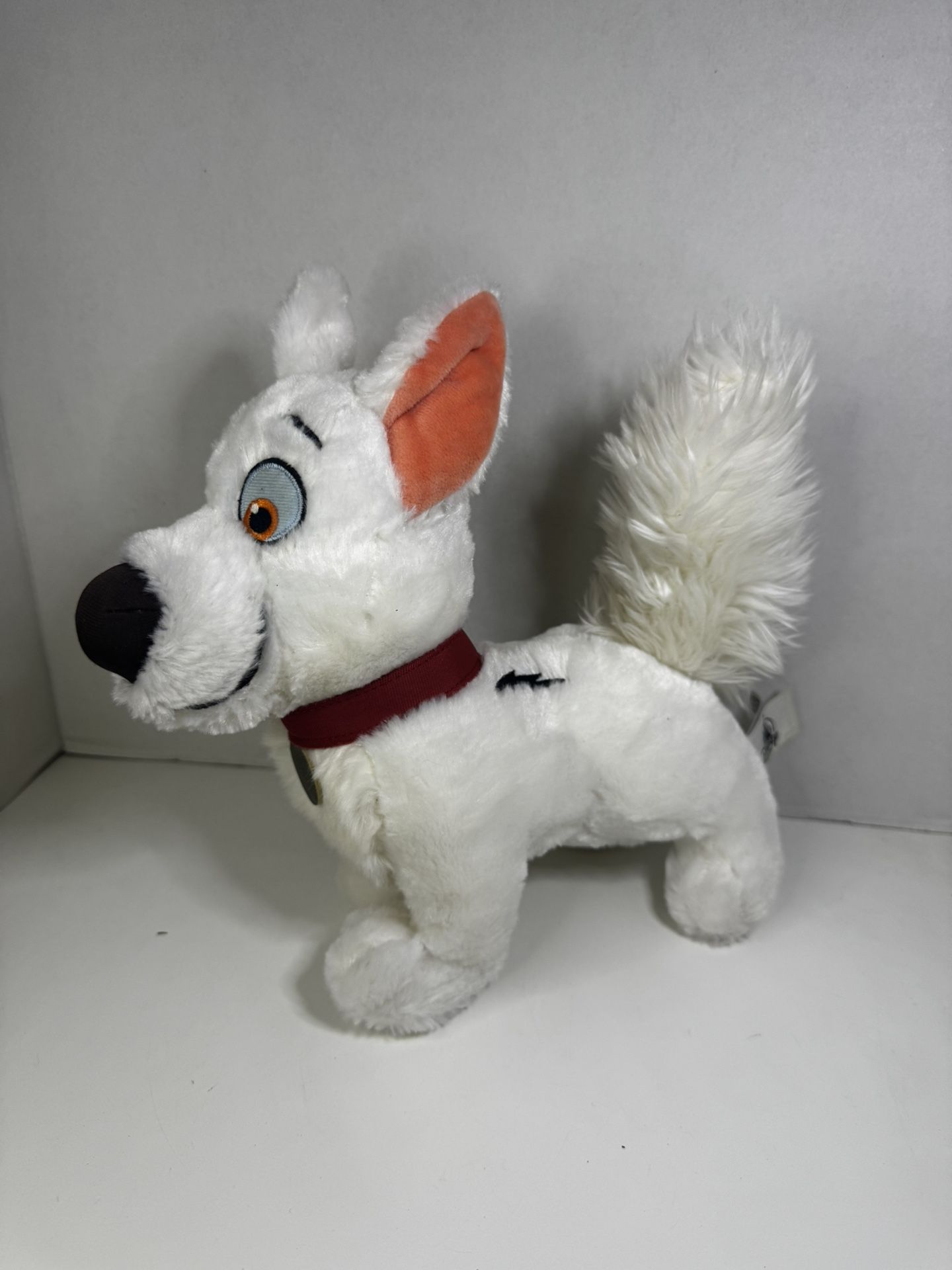 Disney Parks Bolt Standing Dog White German Shepherd Plush Stuffed Animal 10”