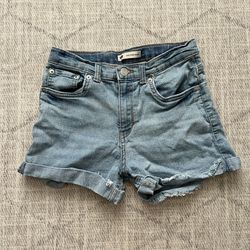 Levi’s Girl’s Youth Light Blue High Rise Denim Jean Shorts LARGE