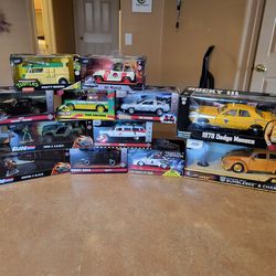 Jada Die-Cast Cars Lot – New in Box – G.I. Joe, Back to the Future, Jurassic Park & More
