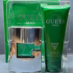 GUESS Man Eau de Toilette 2 Piece Set Cologne Spray 1.7 Oz and Shower Gel