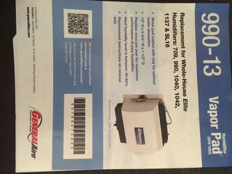 GeneralAire humidifier replacement vapor pads