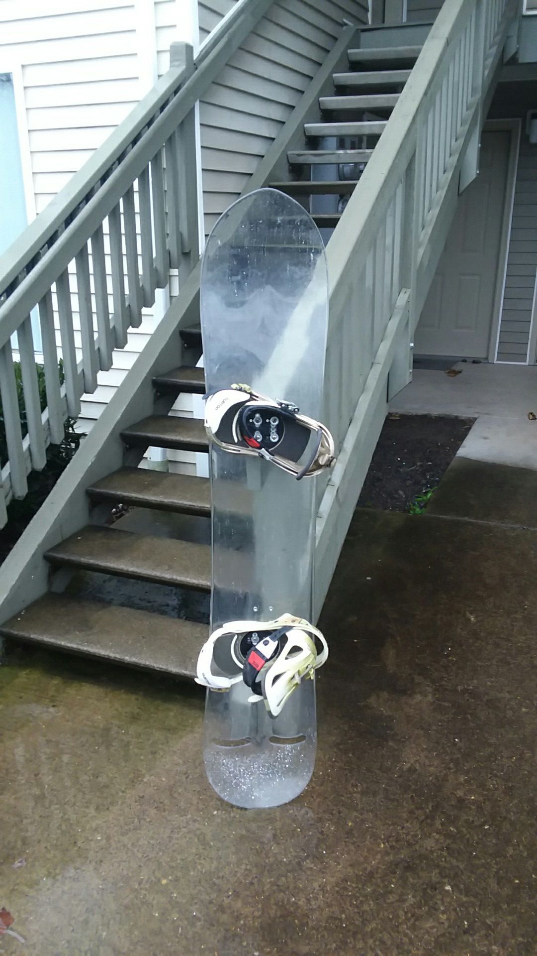 MAKBOARD CLEAR SNOWBOARD WITH BINDINGS