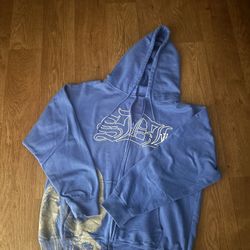 Royal Blue SkysDaLimit Zip Up Hoodie (Size Large)