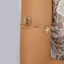 Sea Life Crab Starfish Arm Cuff Upper Arm Band!