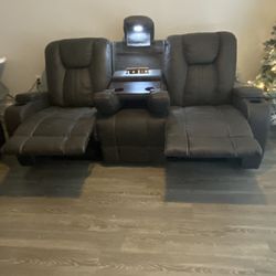 Double Recliner Loveseat and Couch 