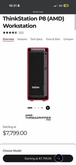 Lenovo ThinkStation P8 AMD Threadripper PRO Workstation