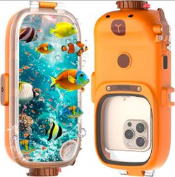 Jaroco Snorkeling & Diving Photo Video Phone Case, 49FT/15M, Built-in Bluetooth, Up to 6.9''