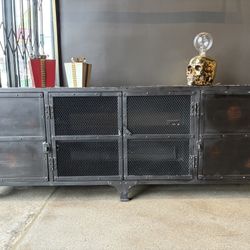 Restoration hardware Metal TV stand / Cabinet. 