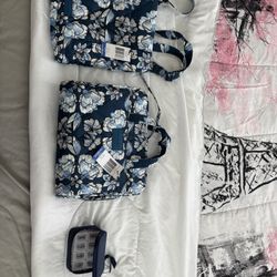 Vera Bradley Make Up Kit, ultralight, sling, and medicine box