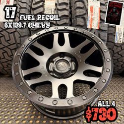 Wheels 17" Fuel 6x139 Chevy $730 All 4 