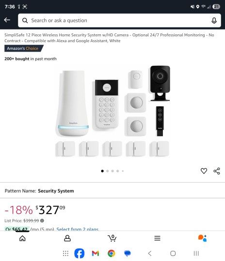 11 Piece Simplisafe System With Extra Equipment (see Details)