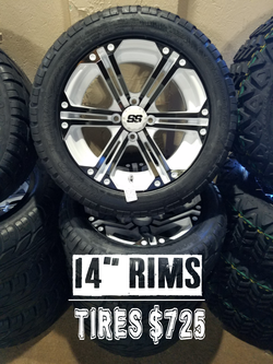 14" GOLF CART RIMS AND TIRES