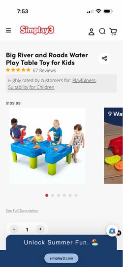 Simplay3 Big River & Roads Water Play Table