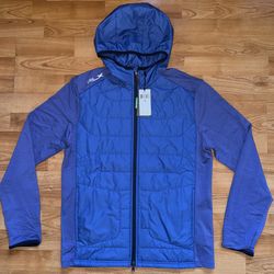 RLX Ralph Lauren Golf Jacket Men’s Panel Stretch Full Zip 1/15 Blue Size M