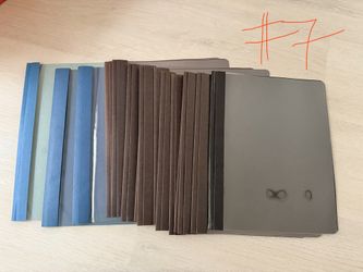 15 of Assorted color lthree-ring binder with a clear overlay. Price For All