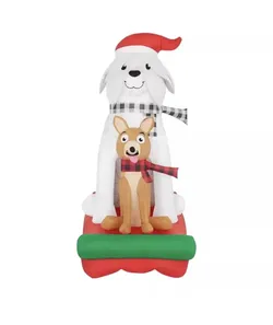 NEW Christmas Dogs on Sleigh Airblown Inflatable